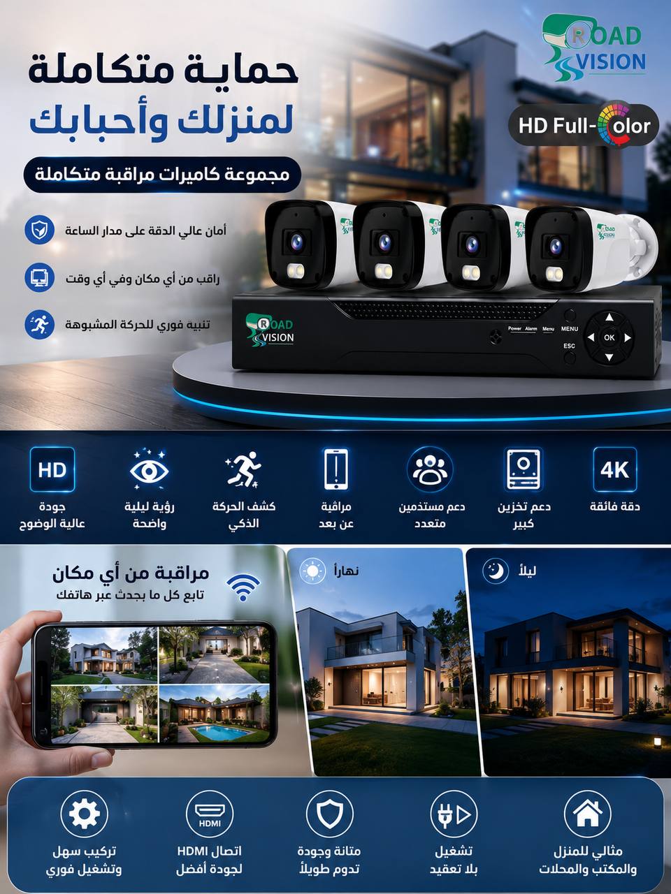 מצלמות לבית עם DVR